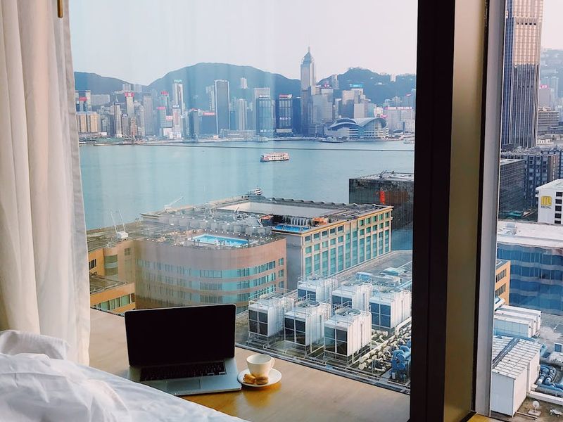 Redesigned hotel room interior